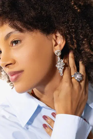 VICTOR VELYAN White Sapphire Earrings | Thumbnail 2 VICTOR VELYAN White Sapphire Earrings | Thumbnail 2