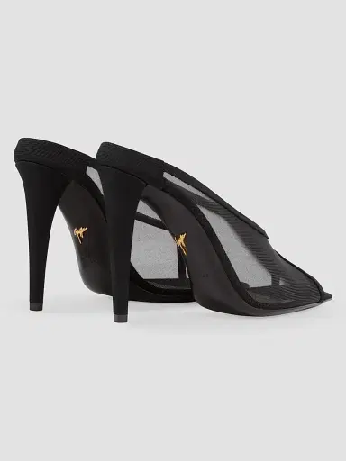 Giuseppe Zanotti Women's Brivido 5MM Mesh Mules - Nero | Thumbnail 3 Giuseppe Zanotti Women's Brivido 5MM Mesh Mules - Nero | Thumbnail 3