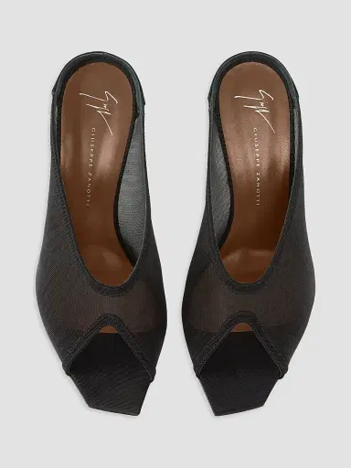 Giuseppe Zanotti Women's Brivido 5MM Mesh Mules - Nero | Thumbnail 5 Giuseppe Zanotti Women's Brivido 5MM Mesh Mules - Nero | Thumbnail 5