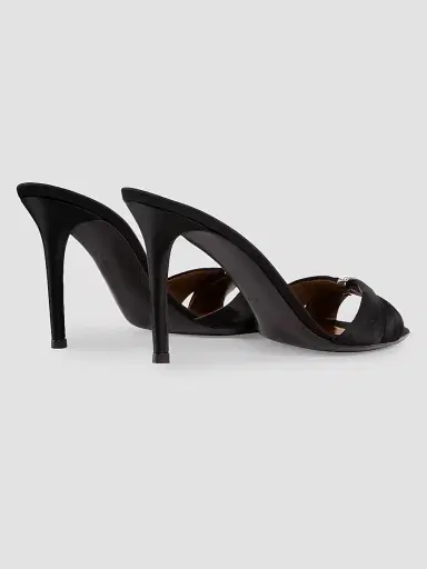 Giuseppe Zanotti Women's Intrigo 90MM Silk Stiletto Mules - Nero | Thumbnail 3 Giuseppe Zanotti Women's Intrigo 90MM Silk Stiletto Mules - Nero | Thumbnail 3