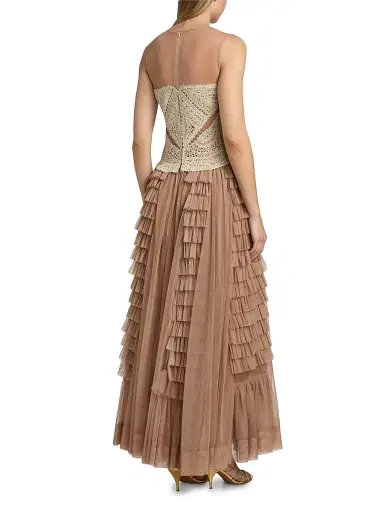Ulla Johnson Women's Orla Crochet Tulle-Skirt Maxi Dress | Thumbnail 5 Ulla Johnson Women's Orla Crochet Tulle-Skirt Maxi Dress | Thumbnail 5