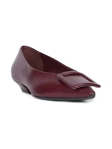 Roger Vivier Women's Leather Ballerina Flats - Mosto Medio | Thumbnail 2 Roger Vivier Women's Leather Ballerina Flats - Mosto Medio | Thumbnail 2