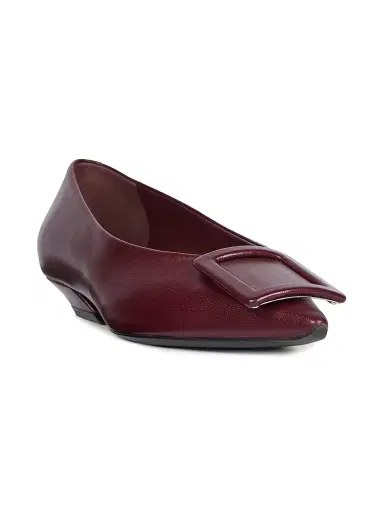 Roger Vivier Women's Leather Ballerina Flats - Mosto Medio | Thumbnail 3 Roger Vivier Women's Leather Ballerina Flats - Mosto Medio | Thumbnail 3