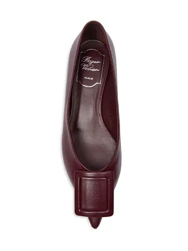 Roger Vivier Women's Leather Ballerina Flats - Mosto Medio | Thumbnail 5 Roger Vivier Women's Leather Ballerina Flats - Mosto Medio | Thumbnail 5