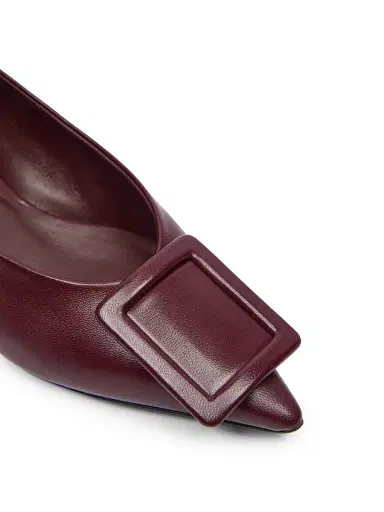Roger Vivier Women's Leather Ballerina Flats - Mosto Medio | Thumbnail 6 Roger Vivier Women's Leather Ballerina Flats - Mosto Medio | Thumbnail 6