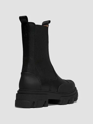 Ganni Women's Logo Leather Chelsea Boots - Black - Size 11 | Thumbnail 3 Ganni Women's Logo Leather Chelsea Boots - Black - Size 11 | Thumbnail 3