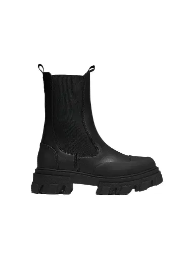 Ganni Women's Logo Leather Chelsea Boots - Black - Size 11 | Thumbnail 1 Ganni Women's Logo Leather Chelsea Boots - Black - Size 11 | Thumbnail 1