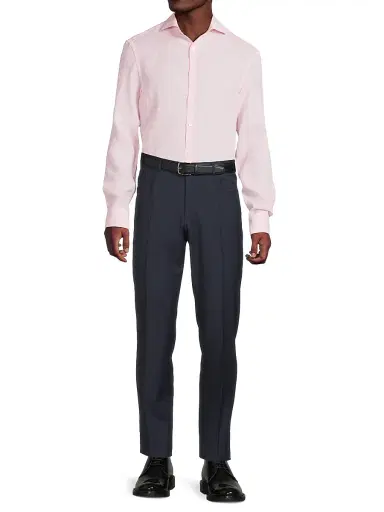Canali Men's Linen Sport Shirt | Thumbnail 2 Canali Men's Linen Sport Shirt | Thumbnail 2