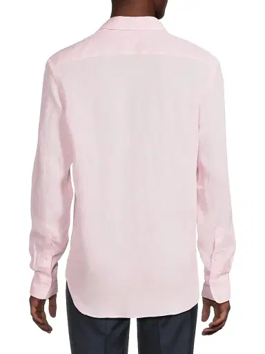 Canali Men's Linen Sport Shirt | Thumbnail 5 Canali Men's Linen Sport Shirt | Thumbnail 5