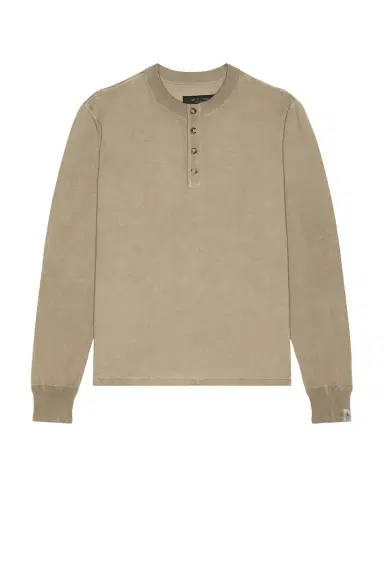 Rag & Bone Washed Supima Henley | Thumbnail 4 Rag & Bone Washed Supima Henley | Thumbnail 4