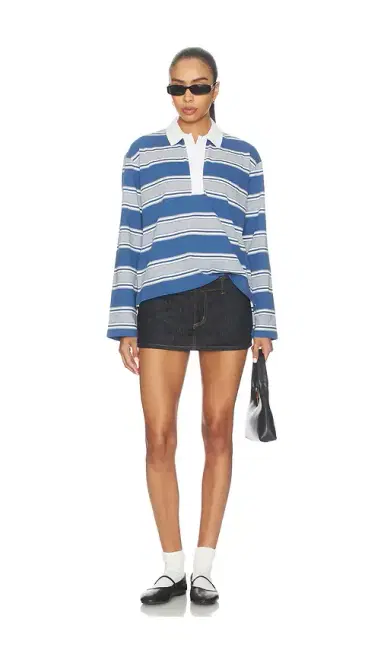 Rag & Bone Kelly Stripe Polo Long Sleeve | Thumbnail 4 Rag & Bone Kelly Stripe Polo Long Sleeve | Thumbnail 4