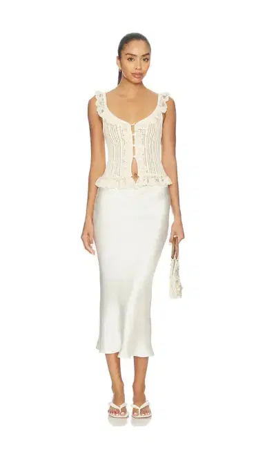 Tularosa Leyla Pointelle Ruffle Top | Thumbnail 4 Tularosa Leyla Pointelle Ruffle Top | Thumbnail 4