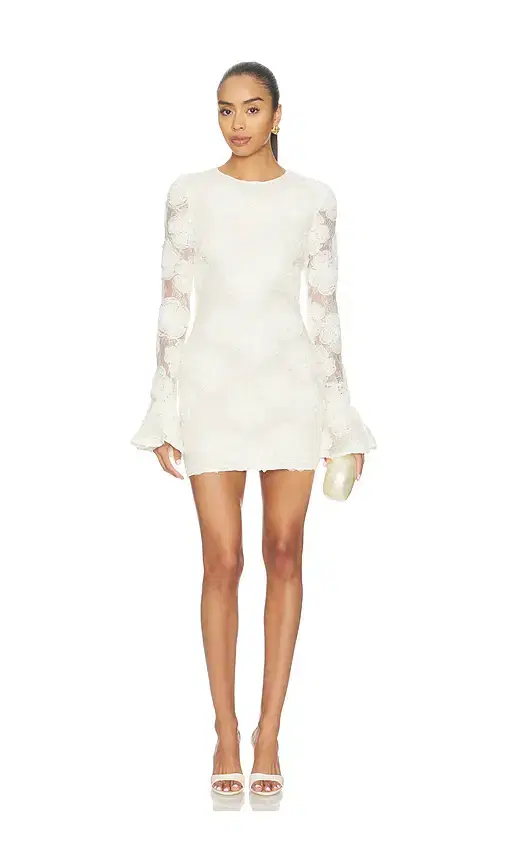Flower Mesh Mini Dress Flower Mesh Mini Dress