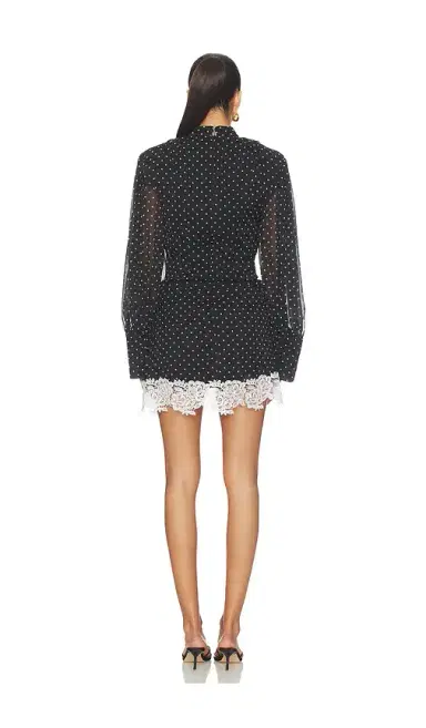 ROTATE Mini Dress Longsleeve Lace Detail | Thumbnail 3 ROTATE Mini Dress Longsleeve Lace Detail | Thumbnail 3