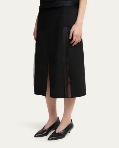 Jil Sander Slit Paneled Midi Skirt | Thumbnail 4 Jil Sander Slit Paneled Midi Skirt | Thumbnail 4