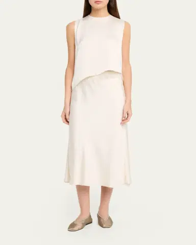Vince Asymmetric Satin Lace Top | Thumbnail 2 Vince Asymmetric Satin Lace Top | Thumbnail 2