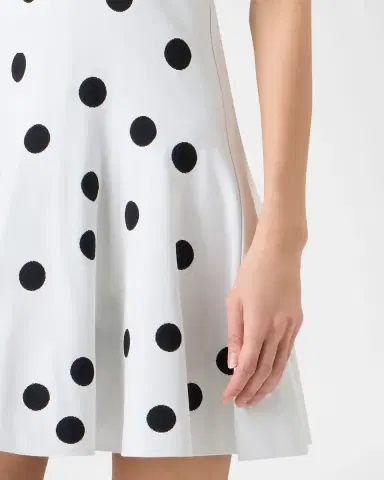Akris punto Sleeveless Polka Dot Knit Mini Swing Dress | Thumbnail 5 Akris punto Sleeveless Polka Dot Knit Mini Swing Dress | Thumbnail 5