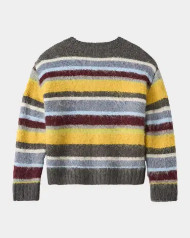 Molo Boy 's Brian Striped Crewneck Sweater, Size 7-12 | Thumbnail 2 Molo Boy 's Brian Striped Crewneck Sweater, Size 7-12 | Thumbnail 2