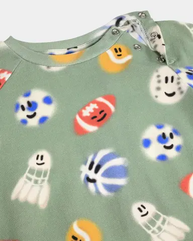 Molo Boy 's Fairfax Ball-Print Romper, Size 3M-18M | Thumbnail 3 Molo Boy 's Fairfax Ball-Print Romper, Size 3M-18M | Thumbnail 3