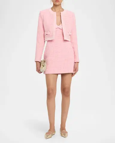 LoveShackFancy Ralphette Cropped Tweed Jacket | Thumbnail 2 LoveShackFancy Ralphette Cropped Tweed Jacket | Thumbnail 2
