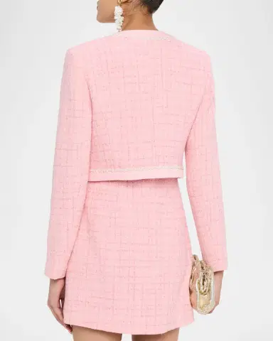 LoveShackFancy Ralphette Cropped Tweed Jacket | Thumbnail 3 LoveShackFancy Ralphette Cropped Tweed Jacket | Thumbnail 3