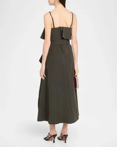 Proenza Schouler White Label Reign Washed Cotton Midi Dress | Thumbnail 3 Proenza Schouler White Label Reign Washed Cotton Midi Dress | Thumbnail 3