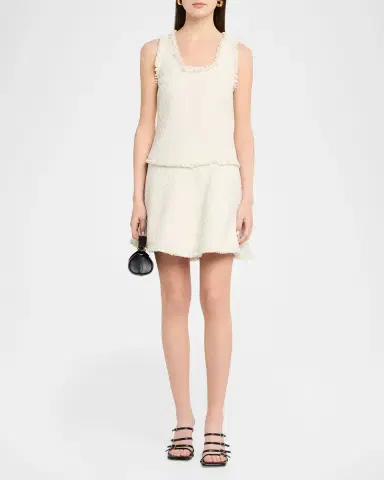 Proenza Schouler White Label Kaida Bouclé Mini Dress | Thumbnail 2 Proenza Schouler White Label Kaida Bouclé Mini Dress | Thumbnail 2