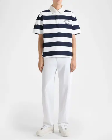 Givenchy Men's Sailor Stripe Logo Cotton Polo Shirt | Thumbnail 2 Givenchy Men's Sailor Stripe Logo Cotton Polo Shirt | Thumbnail 2