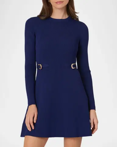 Shoshanna Janice Buckle-Detail Mini Dress | Thumbnail 3 Shoshanna Janice Buckle-Detail Mini Dress | Thumbnail 3