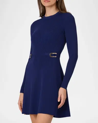 Shoshanna Janice Buckle-Detail Mini Dress | Thumbnail 4 Shoshanna Janice Buckle-Detail Mini Dress | Thumbnail 4