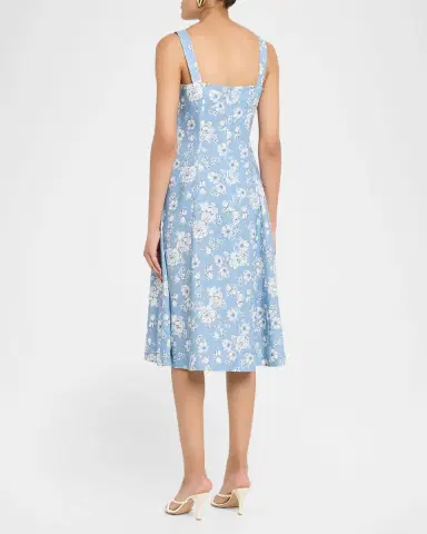 Generation Love Freida Floral Linen Midi Dress | Thumbnail 3 Generation Love Freida Floral Linen Midi Dress | Thumbnail 3