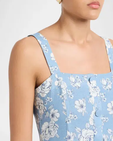Generation Love Freida Floral Linen Midi Dress | Thumbnail 5 Generation Love Freida Floral Linen Midi Dress | Thumbnail 5