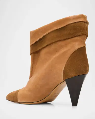 Isabel Marant 75mm Lyone Suede and Leather Booties | Thumbnail 2 Isabel Marant 75mm Lyone Suede and Leather Booties | Thumbnail 2