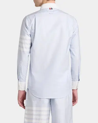 Thom Browne Men's Engineered 4-Bar Straight-Fit Oxford Shirt | Thumbnail 3 Thom Browne Men's Engineered 4-Bar Straight-Fit Oxford Shirt | Thumbnail 3