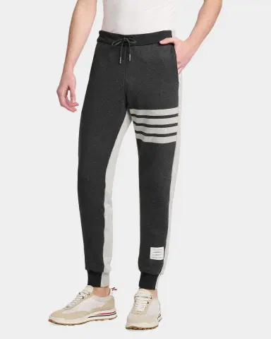 Thom Browne Men's Engineered 4-Bar Colorblocked Loopback Cotton Sweatpants | Thumbnail 6 Thom Browne Men's Engineered 4-Bar Colorblocked Loopback Cotton Sweatpants | Thumbnail 6