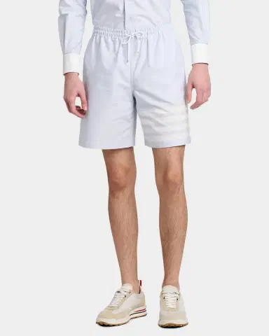 Thom Browne Men's Engineered 4-Bar Oxford Rugby Shorts | Thumbnail 4 Thom Browne Men's Engineered 4-Bar Oxford Rugby Shorts | Thumbnail 4