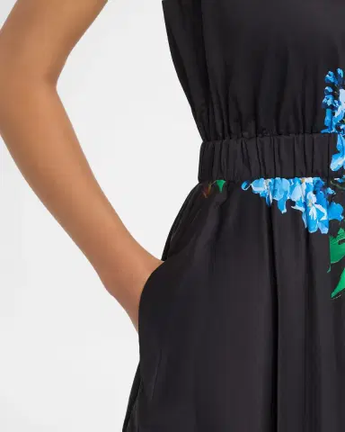 Elie Tahari July The Athena Floral Pleated Midi Dress | Thumbnail 5 Elie Tahari July The Athena Floral Pleated Midi Dress | Thumbnail 5