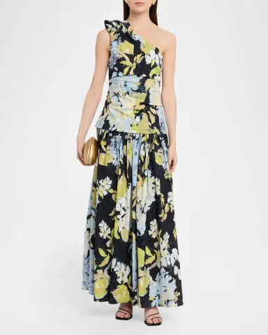 Acler Benetti Floral One-Shoulder Maxi Dress | Thumbnail 2 Acler Benetti Floral One-Shoulder Maxi Dress | Thumbnail 2