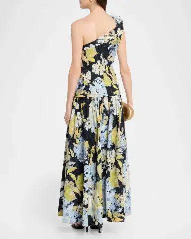 Acler Benetti Floral One-Shoulder Maxi Dress | Thumbnail 3 Acler Benetti Floral One-Shoulder Maxi Dress | Thumbnail 3