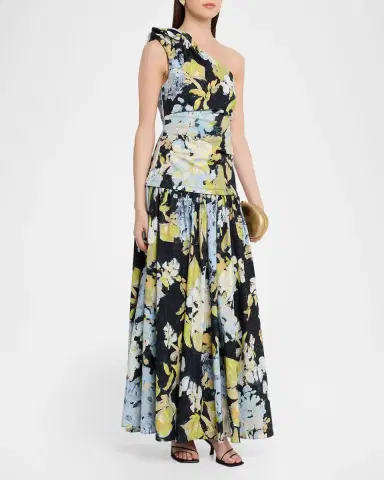 Acler Benetti Floral One-Shoulder Maxi Dress | Thumbnail 4 Acler Benetti Floral One-Shoulder Maxi Dress | Thumbnail 4