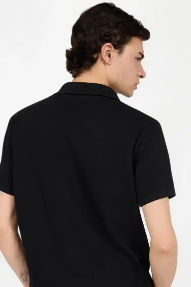 Roberto Cavalli Black Polo Shirt With V Neck | Thumbnail 5 Roberto Cavalli Black Polo Shirt With V Neck | Thumbnail 5