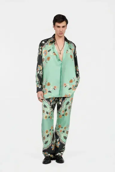 Roberto Cavalli Kimono Print Trousers | Thumbnail 6 Roberto Cavalli Kimono Print Trousers | Thumbnail 6