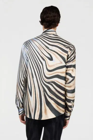 Roberto Cavalli Silk Shirt With Zebra Print | Thumbnail 3 Roberto Cavalli Silk Shirt With Zebra Print | Thumbnail 3