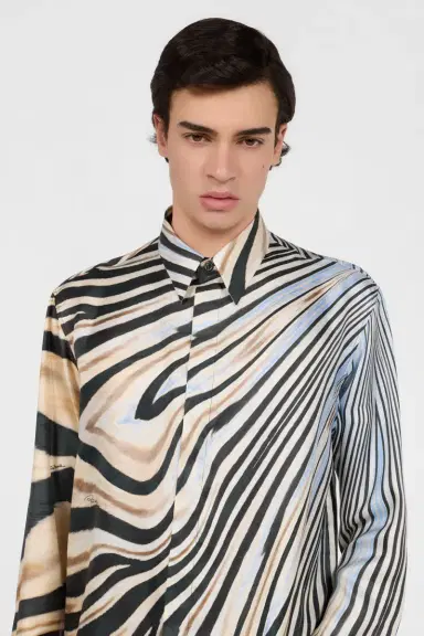 Roberto Cavalli Silk Shirt With Zebra Print | Thumbnail 4 Roberto Cavalli Silk Shirt With Zebra Print | Thumbnail 4
