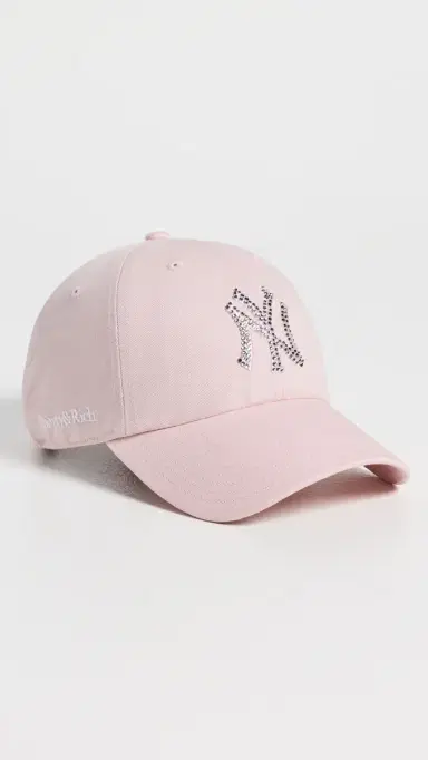 Sporty & Rich Yankees Krystal Hat Candy/White One Size | Thumbnail 2 Sporty & Rich Yankees Krystal Hat Candy/White One Size | Thumbnail 2