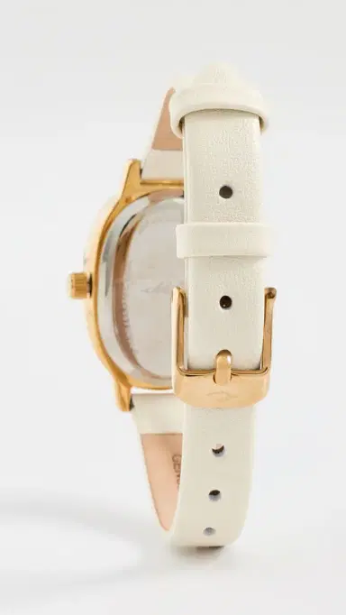 Ettika Timeless Texture Leather Watch Bone One Size | Thumbnail 4 Ettika Timeless Texture Leather Watch Bone One Size | Thumbnail 4