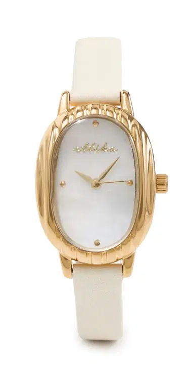 Ettika Timeless Texture Leather Watch Bone One Size | Thumbnail 1 Ettika Timeless Texture Leather Watch Bone One Size | Thumbnail 1