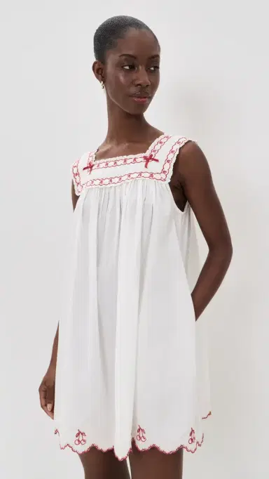 For Love & Lemons Emma ini Dress White | Thumbnail 3 For Love & Lemons Emma ini Dress White | Thumbnail 3