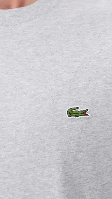 Lacoste Cotton Logo Tee Grey Chine | Thumbnail 6 Lacoste Cotton Logo Tee Grey Chine | Thumbnail 6