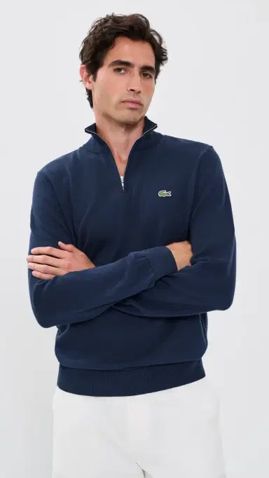 Lacoste Cotton Quarter Zip Sweater | Thumbnail 2 Lacoste Cotton Quarter Zip Sweater | Thumbnail 2